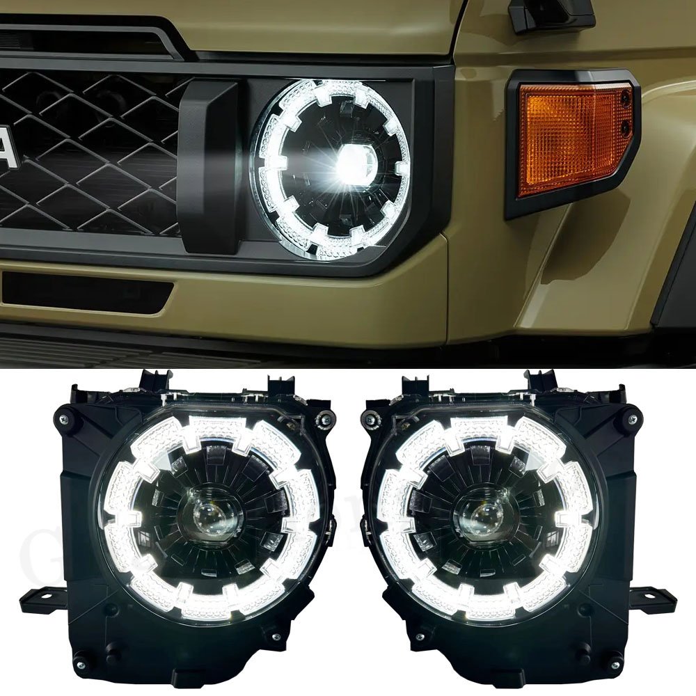 New Products LED Headlights Front Lamp for Toyota Land Cruiser 70 75 76 77 78 79 LC70 LC76 LC78 LC79 2024 Accessories