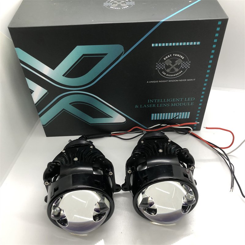 Bi-LED projector lens 3inch 12v 80W 14000LM LED projector lens with double laser for BMW 3series