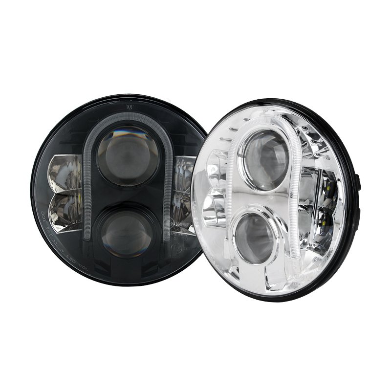 Emark 80W Round Hi Low Led Headlight Eagle Eye Led Light 12V 7 Inch Led Headlight For Jeep Wrangler Accessories