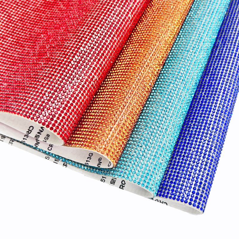 Bling SS6/12*20cm Self Adhesive Glass Rhinestone Sticker Sheets Gem Crystal Mesh Sticker For Car And Gift Decoration