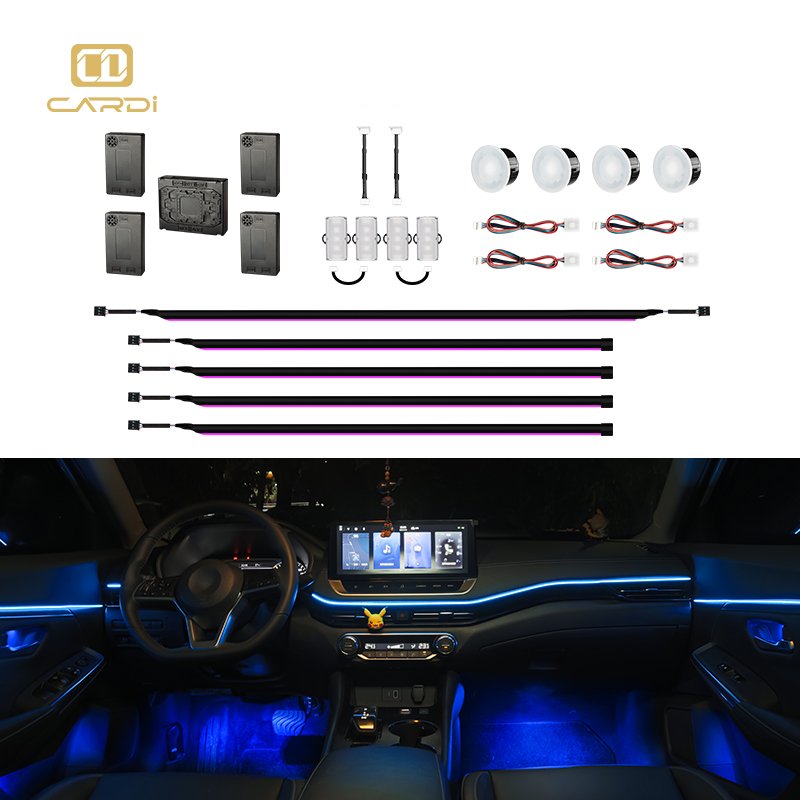 2024 New Style car accessories Interior 18 in 1 Atmosphere Light Strip App Control Led Ambient Lights