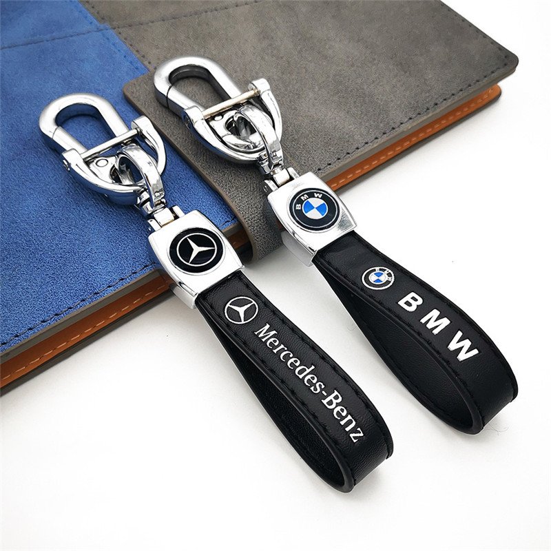 Online Customization Wholesale Manufacturers Custom Light Luxury Leather Car Logo Keychain For Car