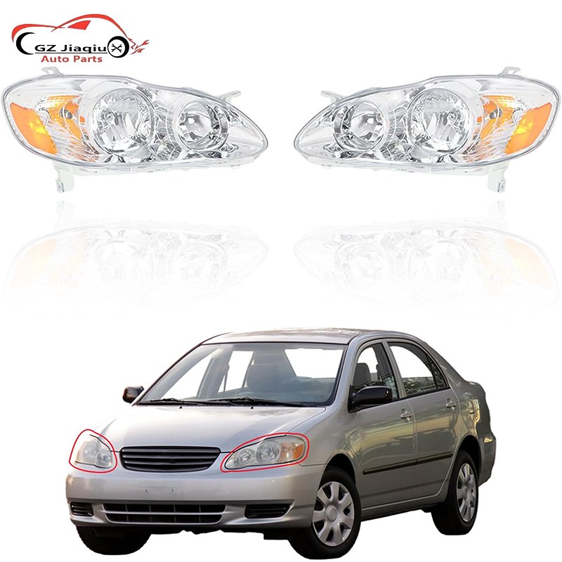 Direct Replacement Front Headlights for 2003-2008 Toyota Corolla Pair of Left & Right Completed Set Others Car Light Accessories