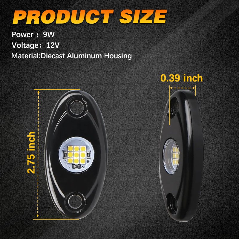 Other Car Light Accessories 12 Volt Waterproof White Led Rock Lights For Truck Atv 4x4 Off Road Suv Motorcycle