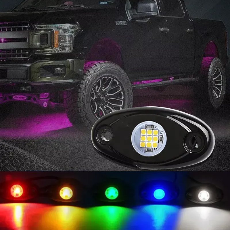 Other Car Light Accessories 12 Volt Waterproof White Led Rock Lights For Truck Atv 4x4 Off Road Suv Motorcycle