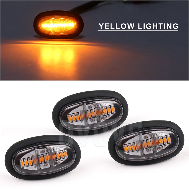 OVOVS Other Car Light Accessories LED Amber Truck Marker Lights Front Grille Light For Ford F150 Raptor 2010-2018