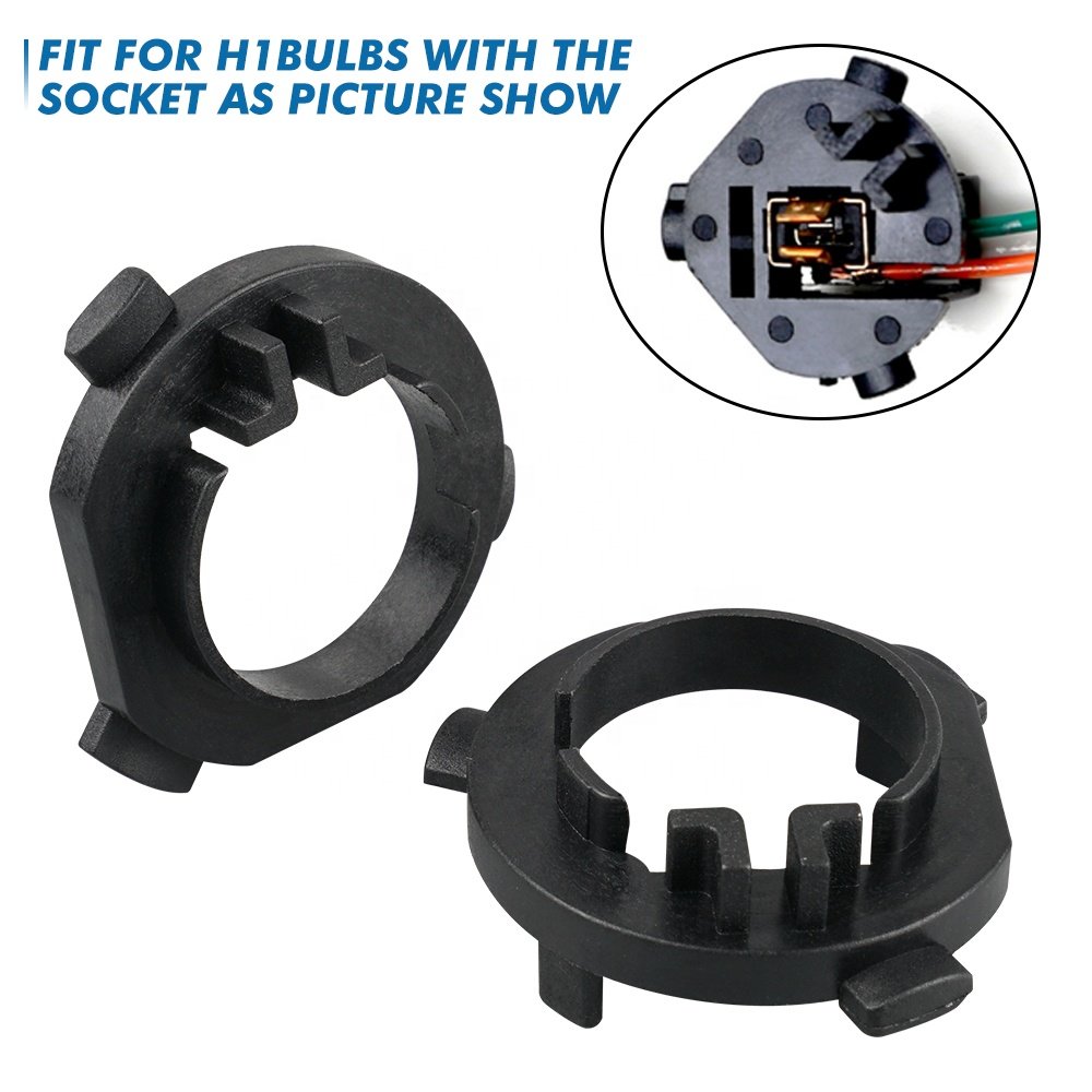 Bevinsee 2x H1 Socket Base Retainer Clip Car LED Headlights Bulb Holders For Hyundai Grand Starex