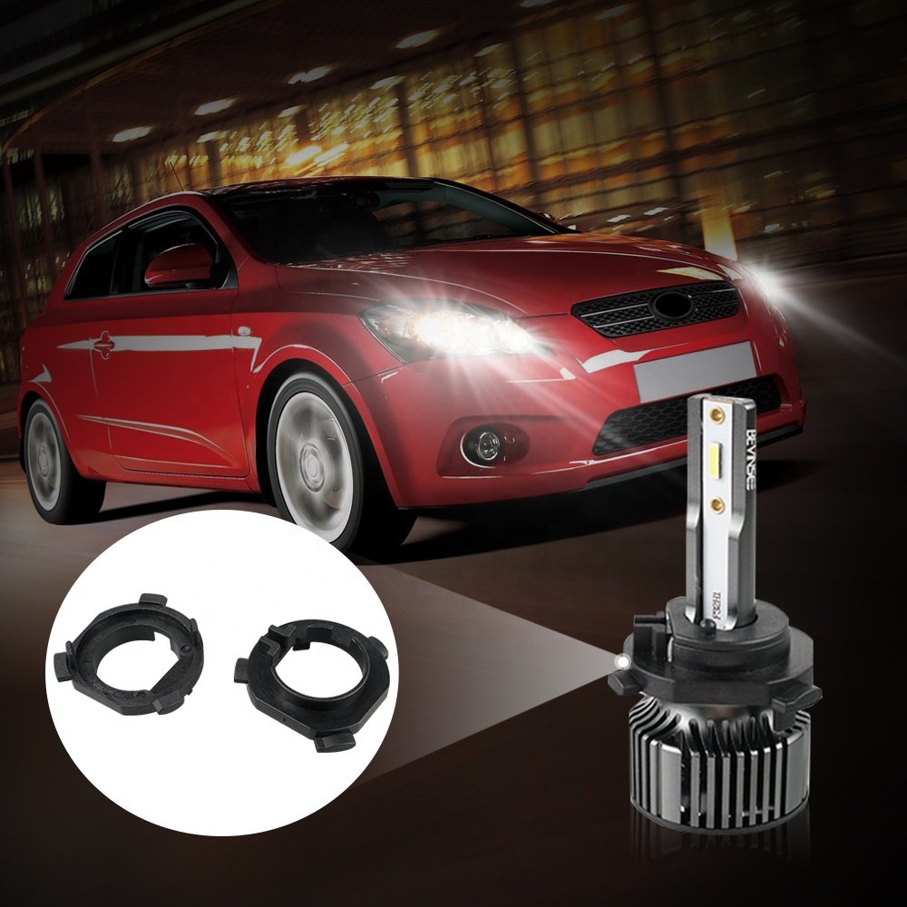 Bevinsee 2x H1 Socket Base Retainer Clip Car LED Headlights Bulb Holders For Hyundai Grand Starex
