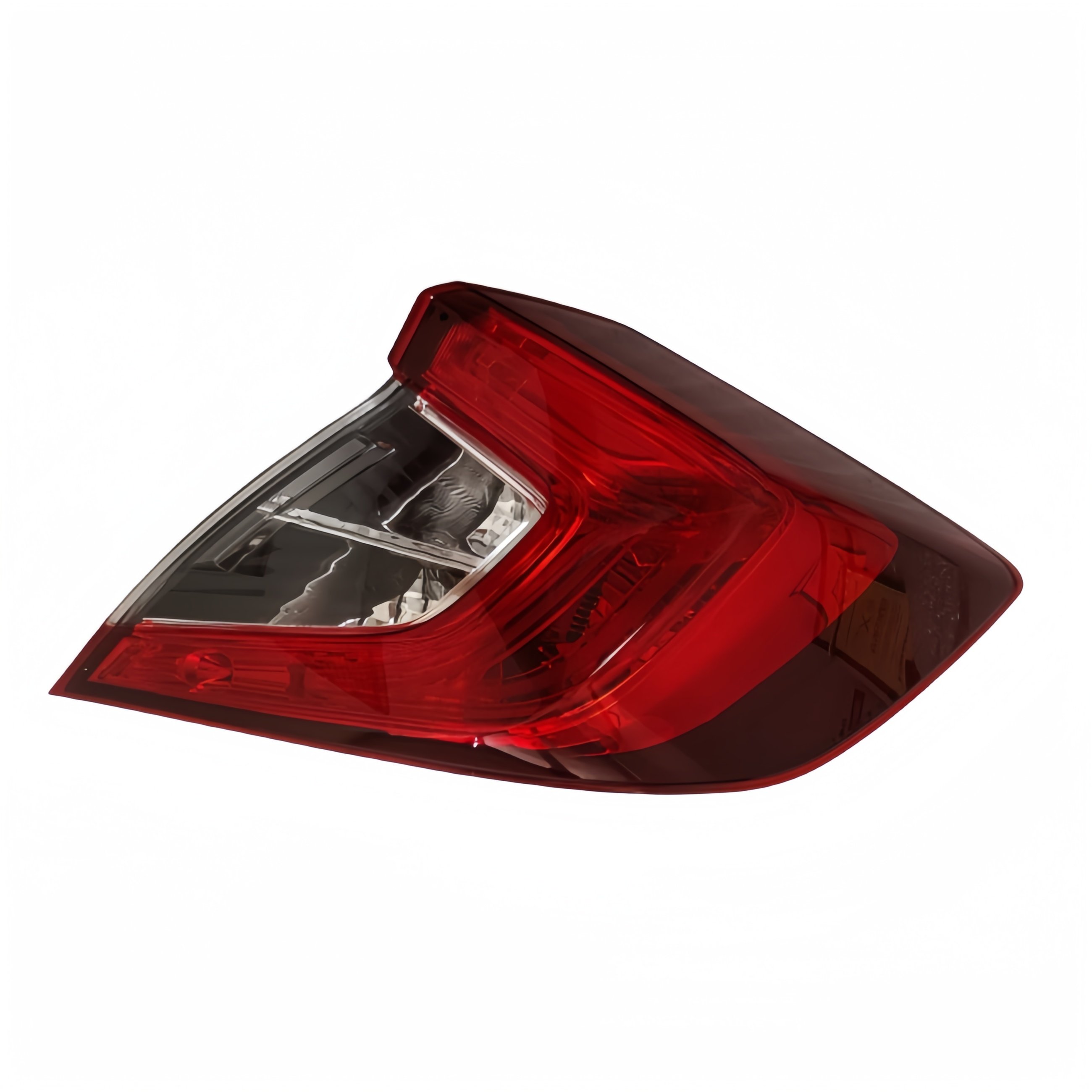 For Honda 16 Civic Right LED Tail Light New Curved Rear Bumper Lamp with Clear and Red Lens Colors ABS Material 12V Volta