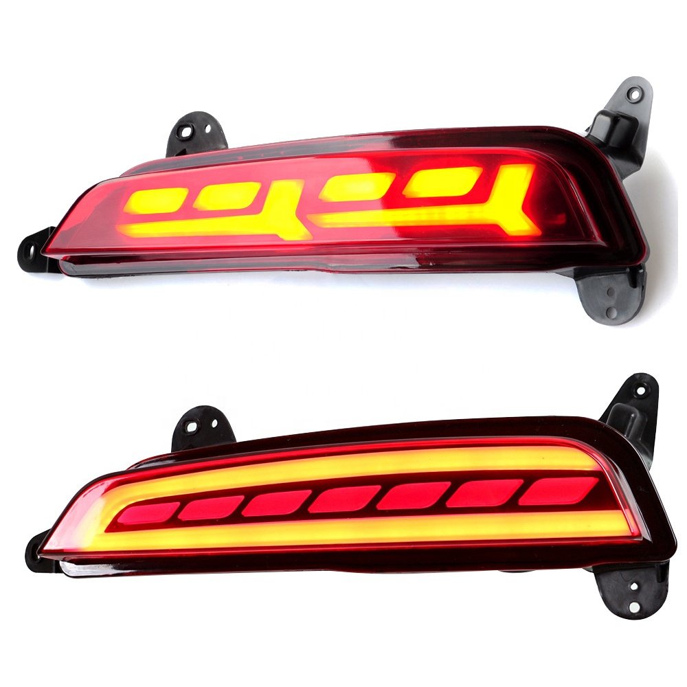 Car LED Rear Bumper Fog Light reflector For Hyundai Creta ix25 2014 2015 2016 2017 2018 tail Brake lamp Signal Warning Light