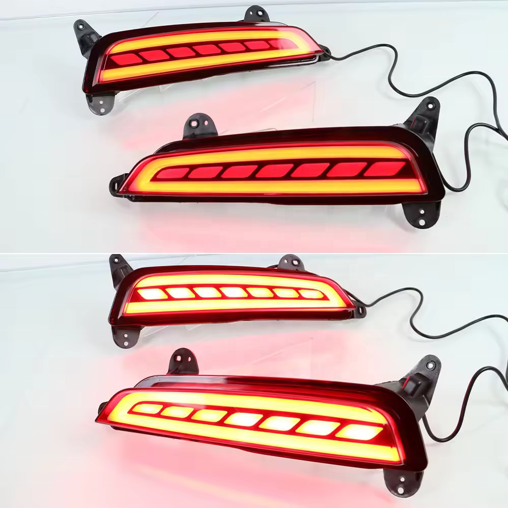 Car LED Rear Bumper Fog Light reflector For Hyundai Creta ix25 2014 2015 2016 2017 2018 tail Brake lamp Signal Warning Light