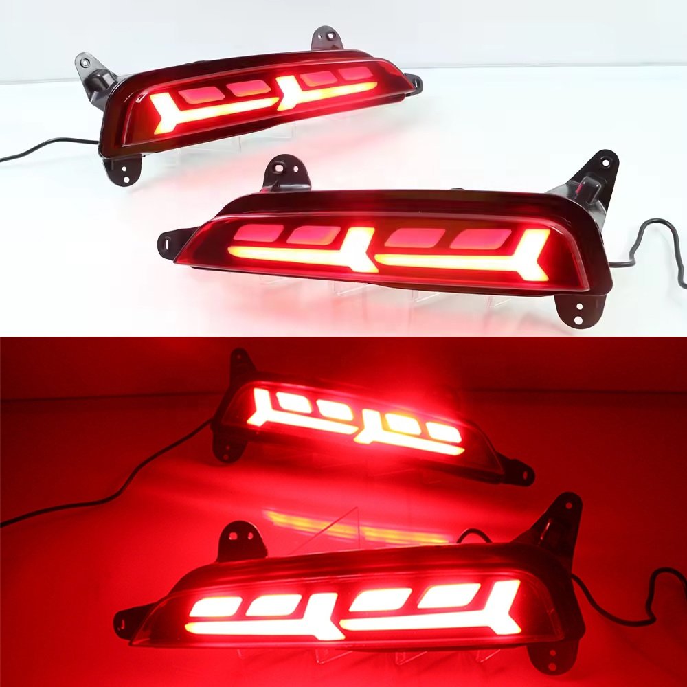 Car LED Rear Bumper Fog Light reflector For Hyundai Creta ix25 2014 2015 2016 2017 2018 tail Brake lamp Signal Warning Light