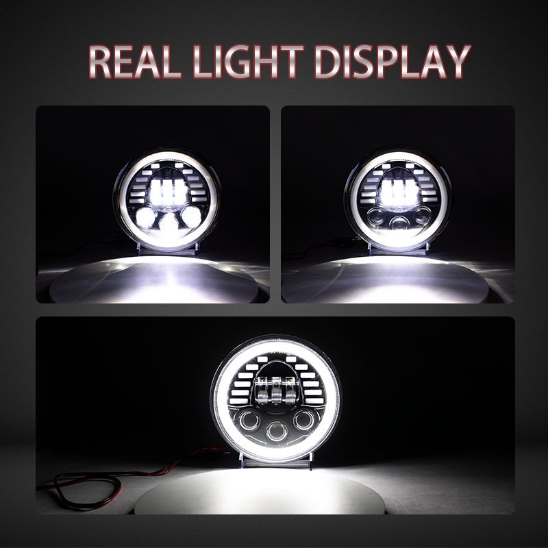7Inch Round Car Headlight High Low Beam Daytime Running Light White Yellow Color Led Work Light Others Car Light Accessories