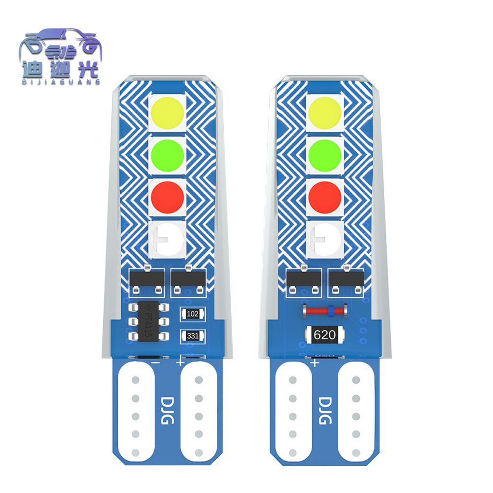 Car Light Accessories 3030 S T10 Wedge 8smd silicone 194 LED Bulb Plastic Car t10 rgb led car License Plate light