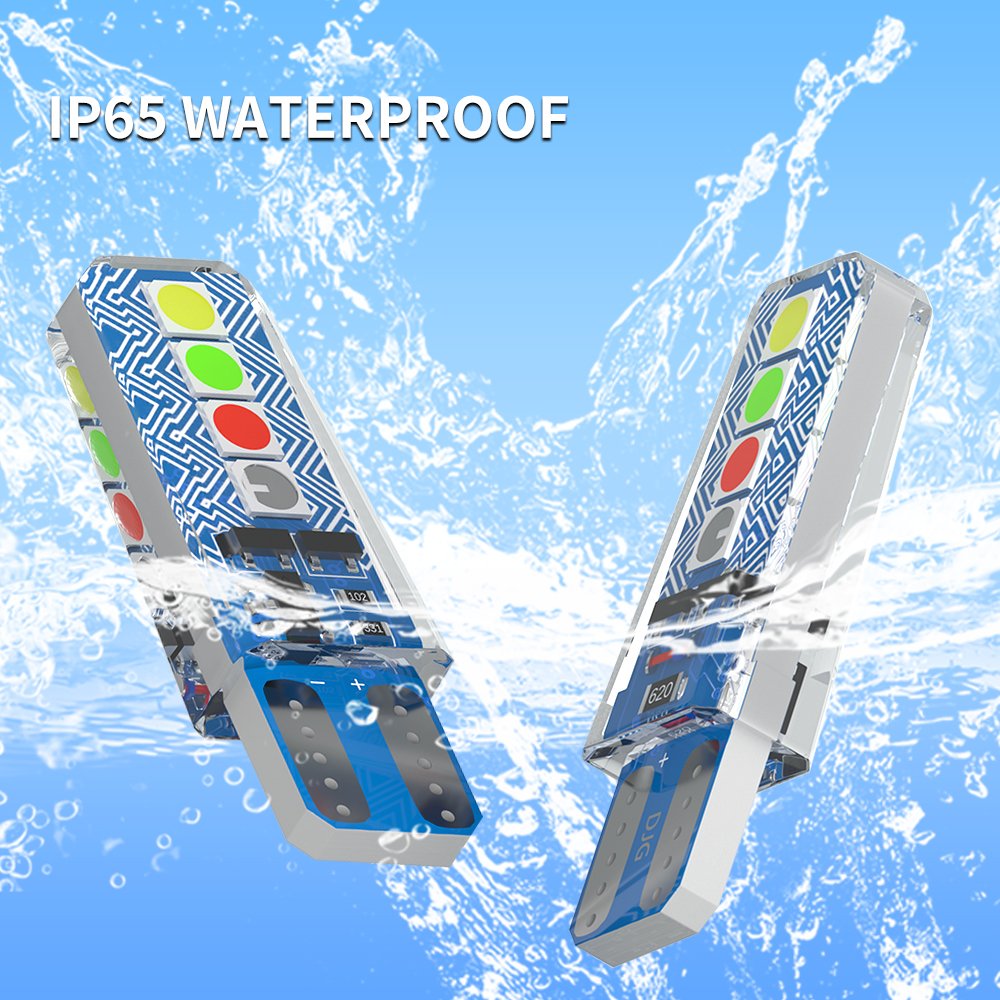 Car Light Accessories 3030 S T10 Wedge 8smd silicone 194 LED Bulb Plastic Car t10 rgb led car License Plate light
