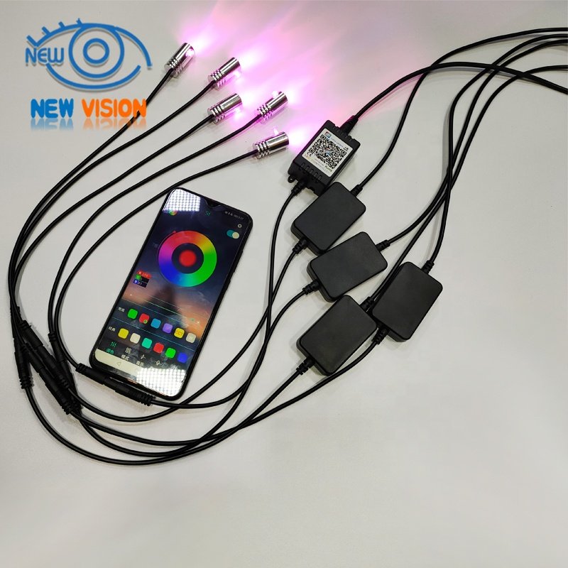 RGB Fiber Optic Atmosphere Lamps Colorful Car Interior Lights Ambient Light