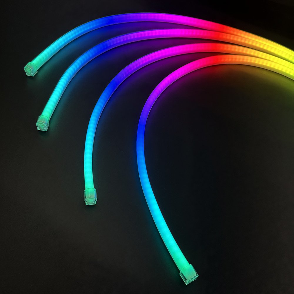 Top Quality 4Pcs Colorful RGB LED DRL Light Strip and Turn Signal Light Interior Car LED Lights