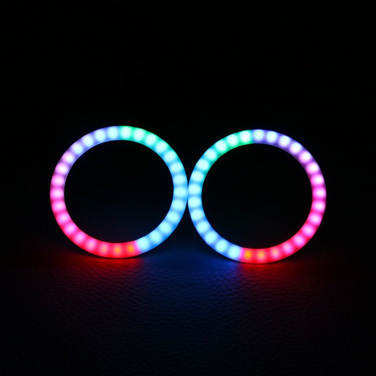 Hot sale 80mm*2 rgb chasing flowing angle eye halo ring for led headlights other car light accessories