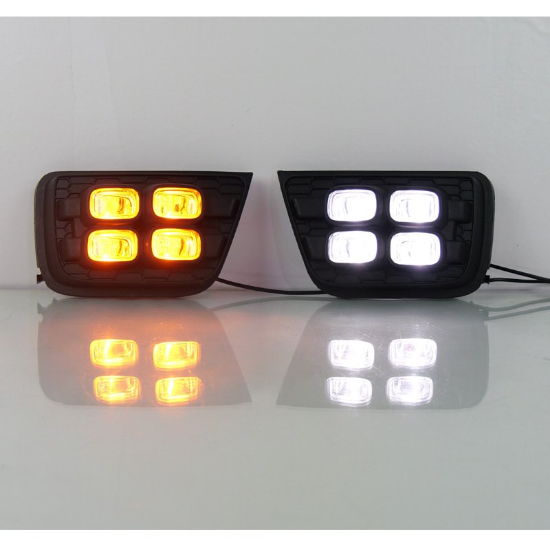 Car Front Bumper DRL LED Fog lamp For Toyota 4 Runner 2006 2009 Automobile Turn Signal indicator light kits