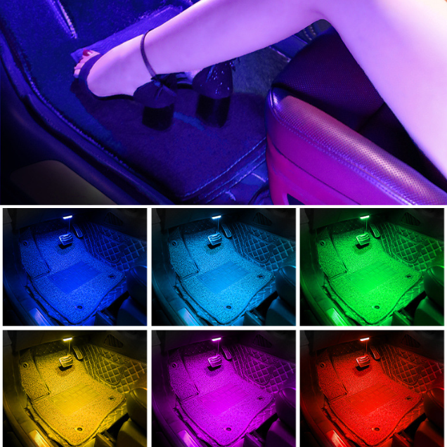 Car Interior LED Light Atmosphere Light Colorful Sensor Wiring-free Lamp Wireless Car Modification Decoration Touch Accessories