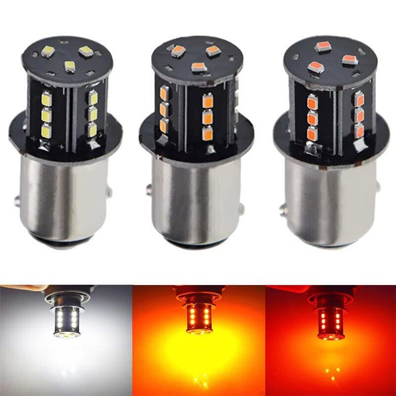 Car LED Bulb P21/5W BAY15D 1157 Turn Signal Light 6V 12V 24V Auto Parking Brake Back Reverse Lamps White Red Yellow