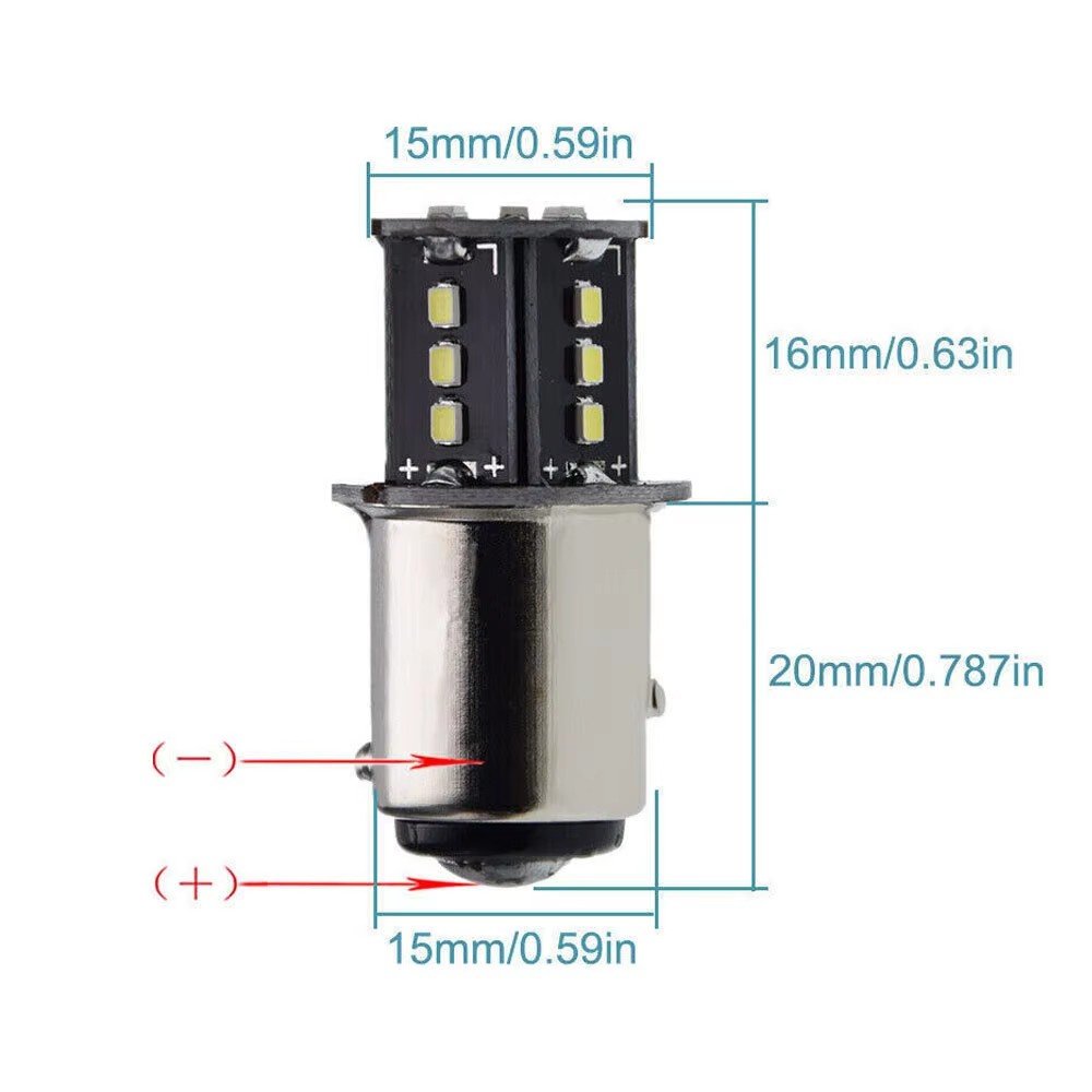 Car LED Bulb P21/5W BAY15D 1157 Turn Signal Light 6V 12V 24V Auto Parking Brake Back Reverse Lamps White Red Yellow
