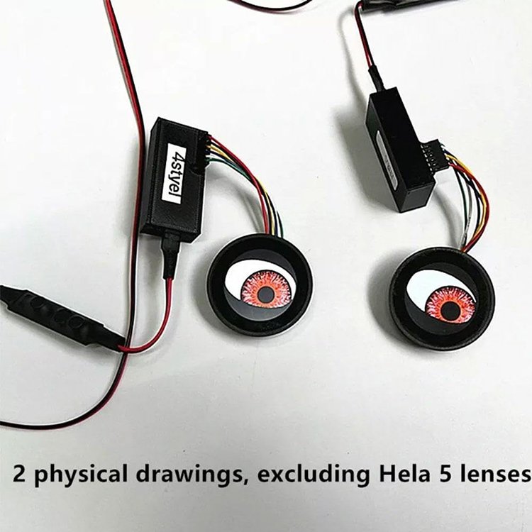 Devil Eye Demon Evil Eyes Headlight 12V Headlights for Car Auto Car Motorcycle for Any Car Model 1 (Red)