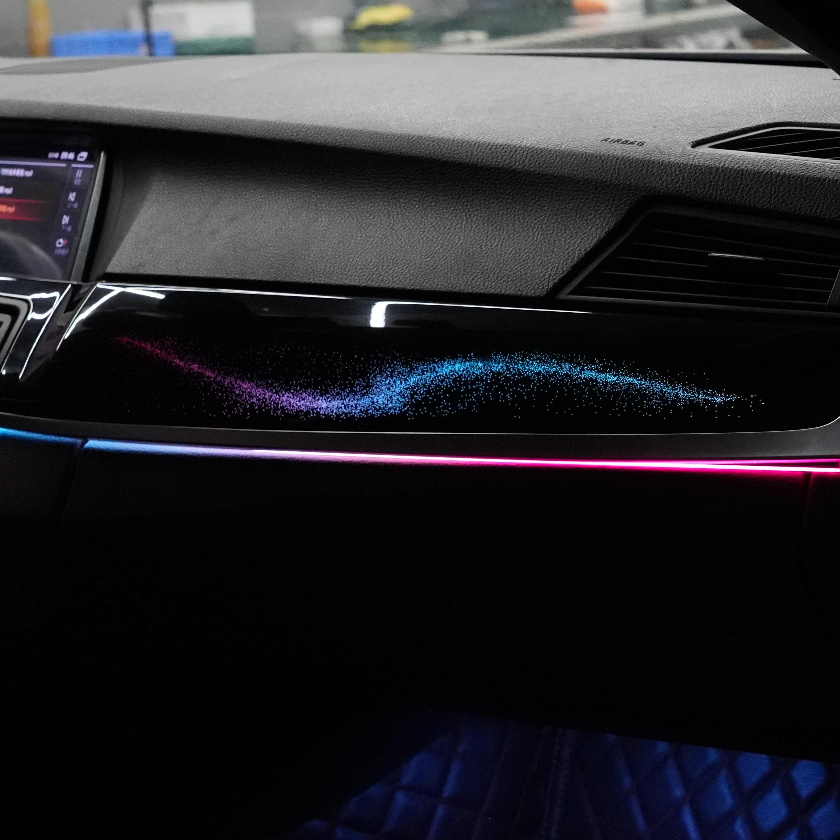 Car Ambient Light with Mobile Control for Multiple Colors Car Interior Lighting Accessories Suitable for 12-17 BMW 5 Serie F18