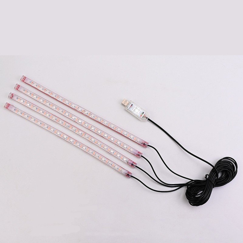 Car atmosphere foot Neon LED light APP/Remote 5050 Car strip 24/36/48/72 LED Neon Interior Light Lamp 5v USB Atmosphere Light