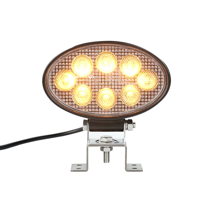 R65 Oval Agriculture Truck Tractor Spotlight 18w White Amd Amber Dual Color Head Light Driving Off Road Led Work Light