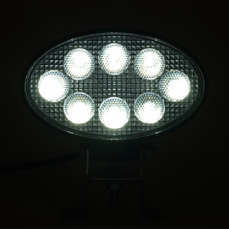 R65 Oval Agriculture Truck Tractor Spotlight 18w White Amd Amber Dual Color Head Light Driving Off Road Led Work Light