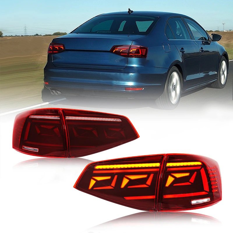 High Quality Car LED Tail Light for Volkswagen Jetta 2015 2016 2017 2018 Auto Rear Bumper Fog Light Turn Signal Light