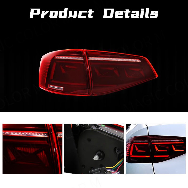 High Quality Car LED Tail Light for Volkswagen Jetta 2015 2016 2017 2018 Auto Rear Bumper Fog Light Turn Signal Light