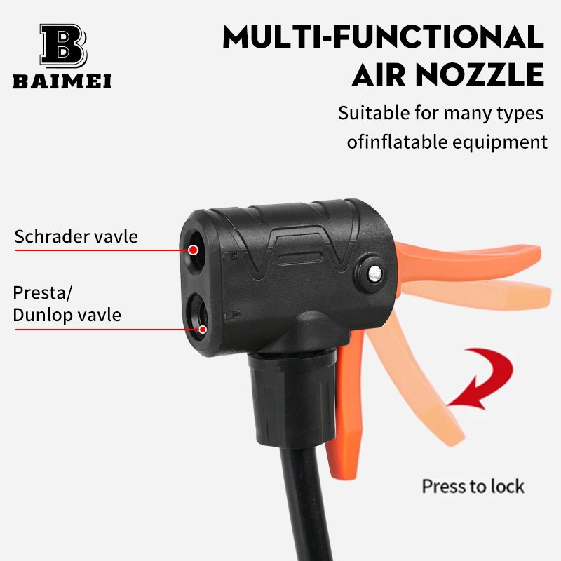 Baimei Portable bicycle bike foot pump other bicycle accessories