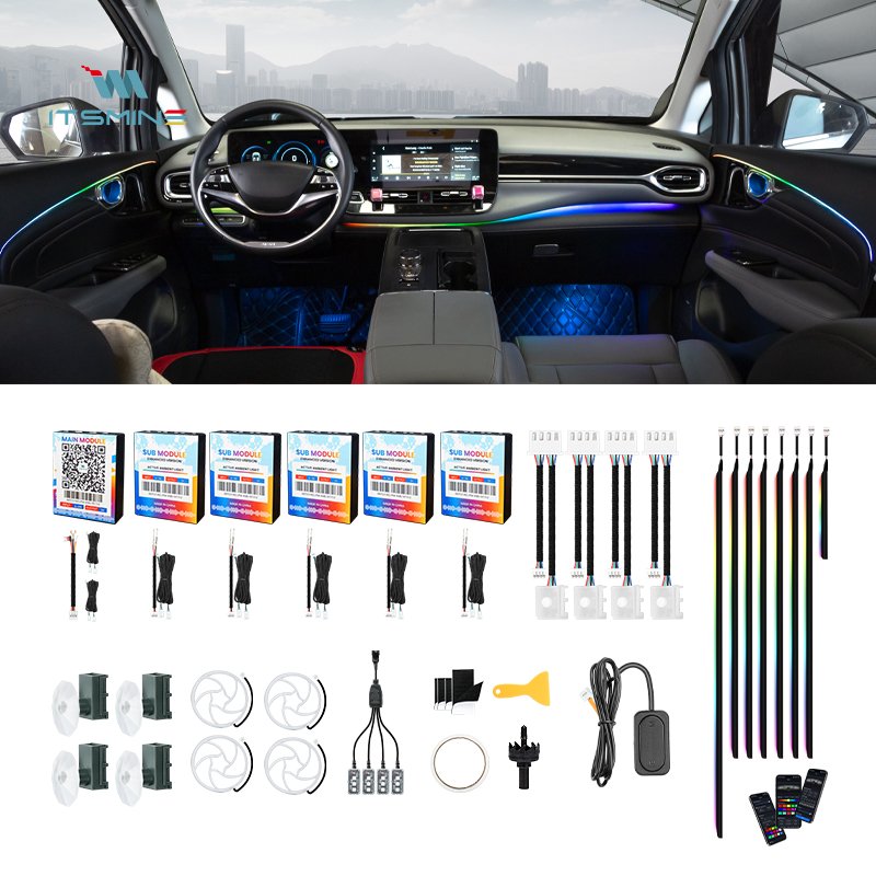 Ready to Ship 12V Auto LED Strip Ambient Light New Car Decor for Center Console Aluminum Material Usage led strip for car