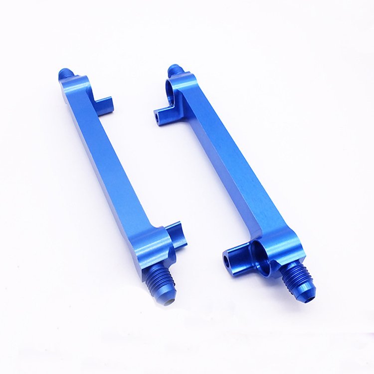 Customized Blue Aluminum Anodized CNC Machining Parts Universal Mount Bracket Motorcycle Car Racer Tools Accessories