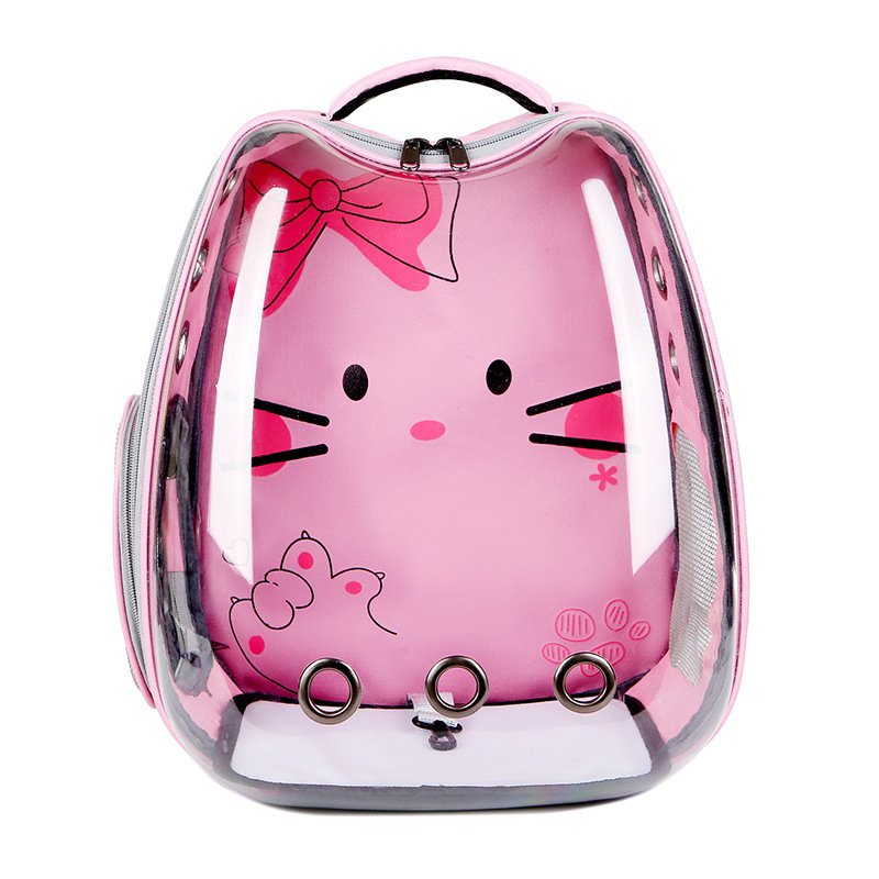 2024 New pet supplies Transparent window backpack Cat tote bag Outdoor travel pet carrying bag