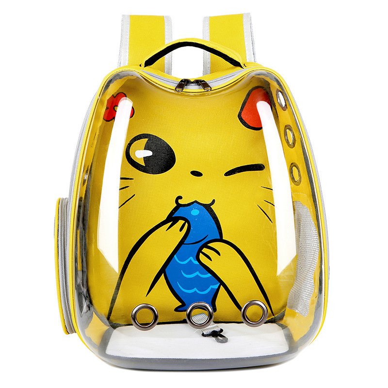 2024 New pet supplies Transparent window backpack Cat tote bag Outdoor travel pet carrying bag