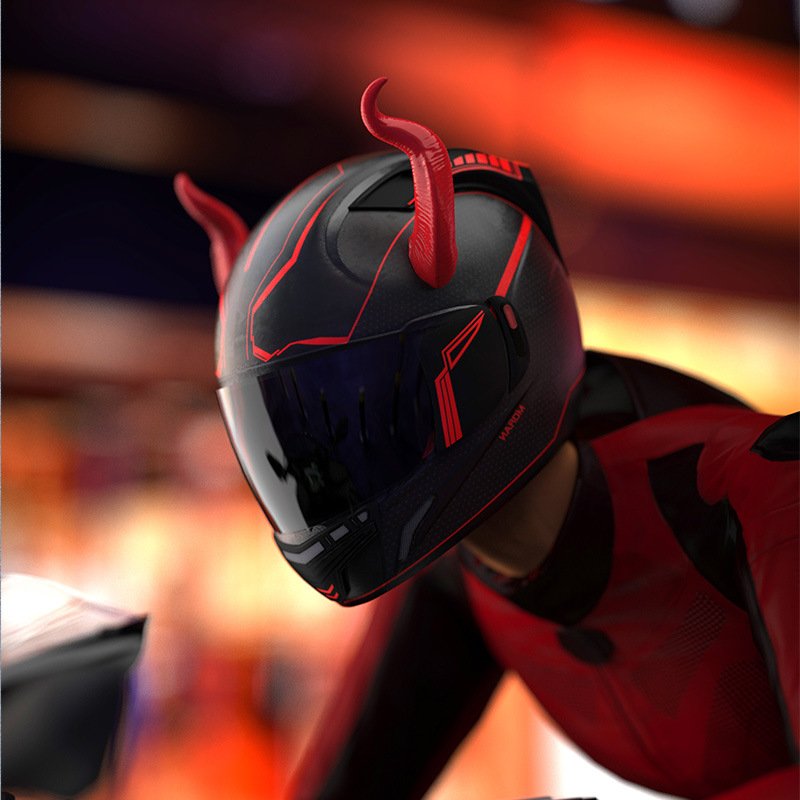 Helmet decoration sucker devil devil's horn motorcycle electric vehicle helmet horn simulation decoration