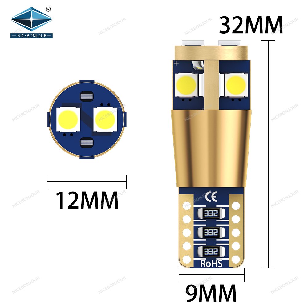 12v Bulbs W5W 10SMD 3030 Multipurpose Luces Others Car Light Accessories LED Clearance Side Light RGB Red Green Blue T10