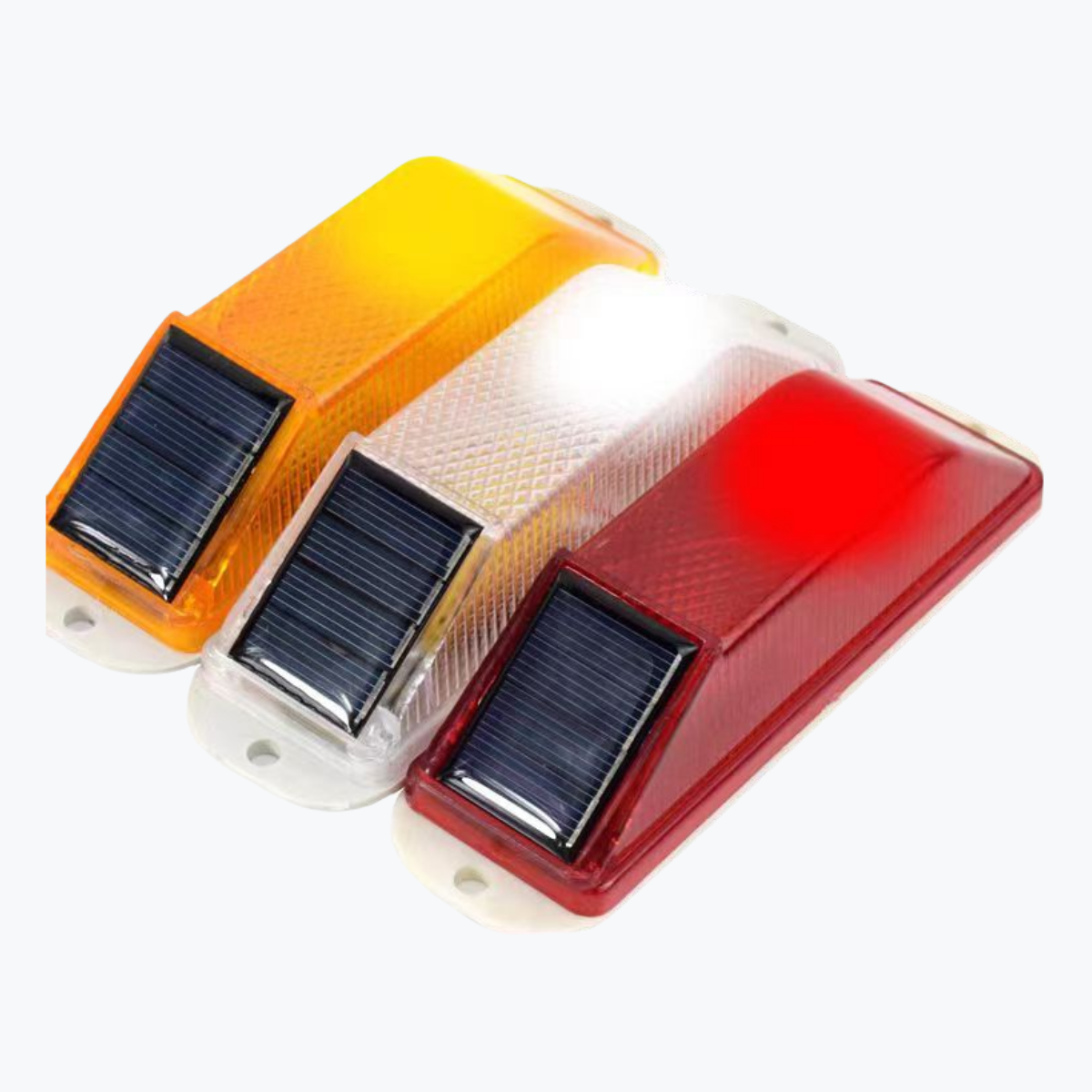 Solar-Powered Rechargeable LED Flash Light Night Traffic Warning Light Others Car Light Accessories