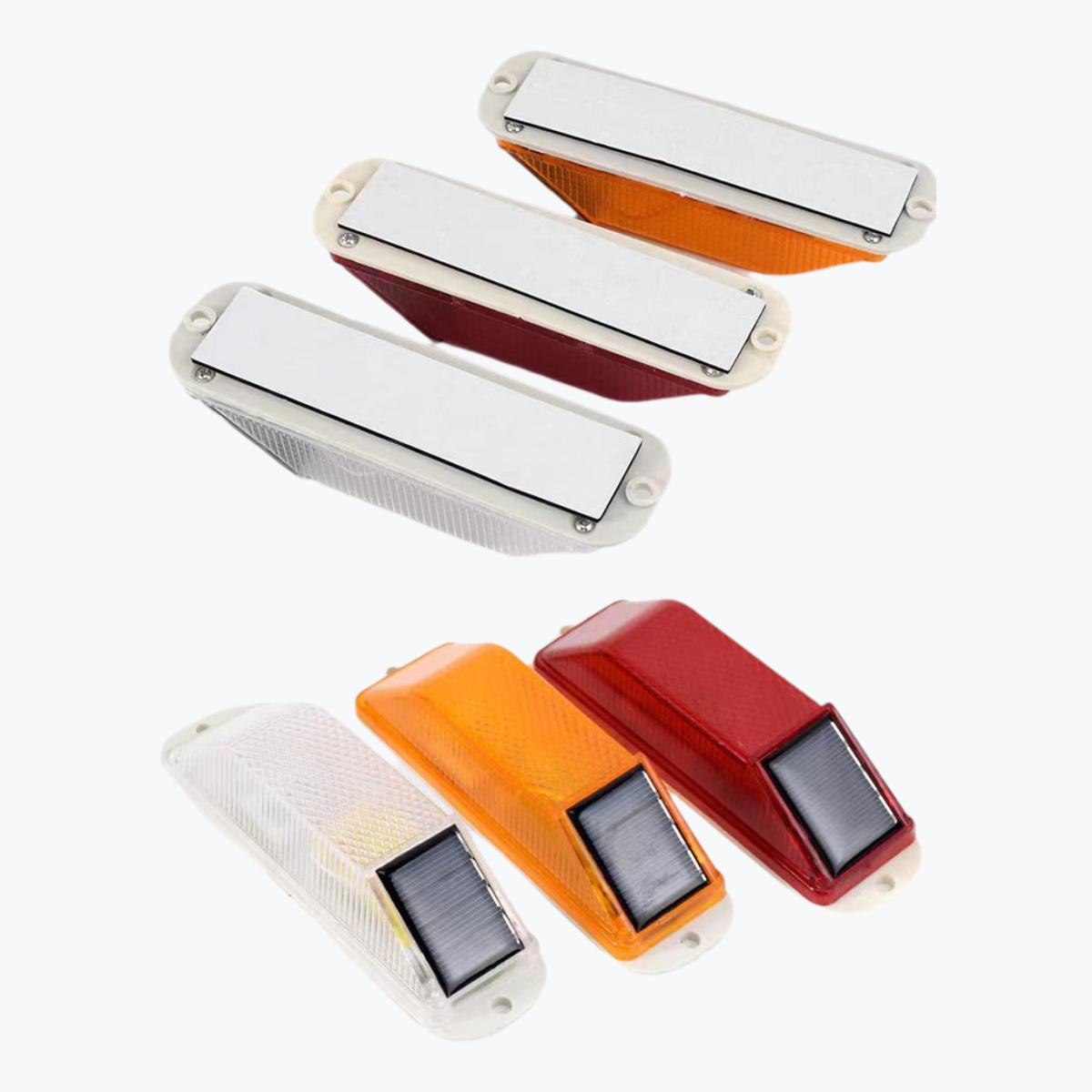 Solar-Powered Rechargeable LED Flash Light Night Traffic Warning Light Others Car Light Accessories