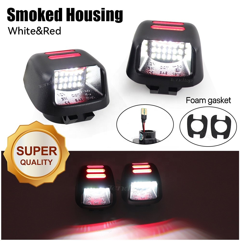Hot sale Dual colors License Number Plate Lights For Nissan Navara D40 Frontier Armada Titan Xterra Suzuki Equator LED tail Lamp