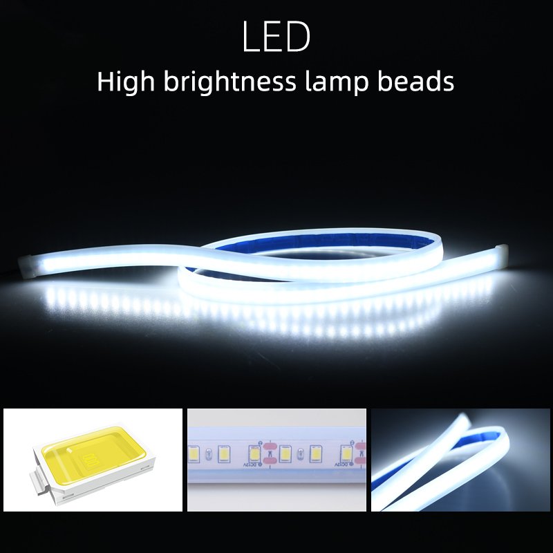 1.5M Auto RGBr atmosphere Lights Bars DRL Strip Flexible APP Control Decoration Car Hood Light flexible led strip