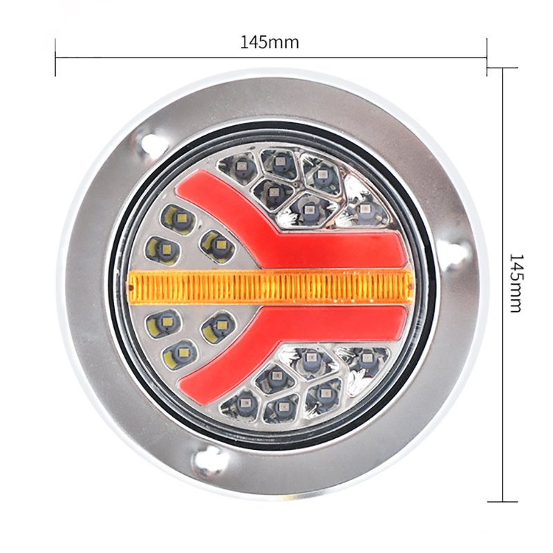 Car additional lighting red yellow dynamic flashing safety work signal warning light LED24V truck side tailgate light