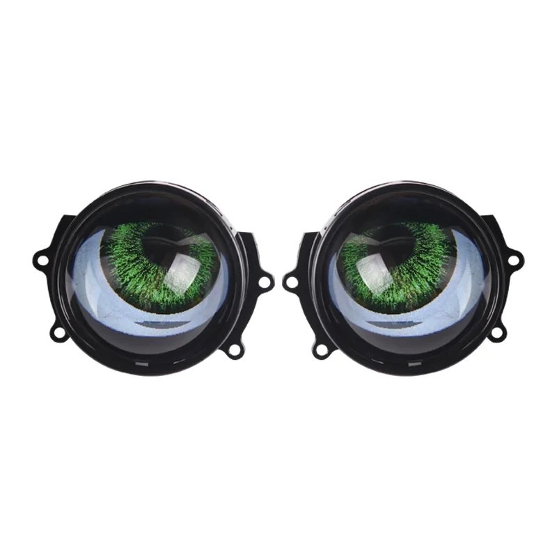 Car Light Accessories 2pcs Devil Eye Round 12V LED Demon Eyes Headlights Angel Light for Car Animated Devil Eye Car