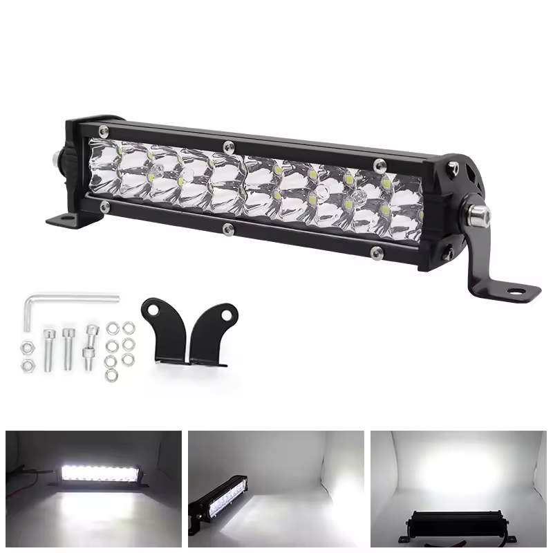 Car Offroad LED Light Bar LED Bar 12V 24V Driving Work Lamp 7D Tri Row 8 15 20 25 30 40 Inch Work Light For Truck SUV ATV 4x4