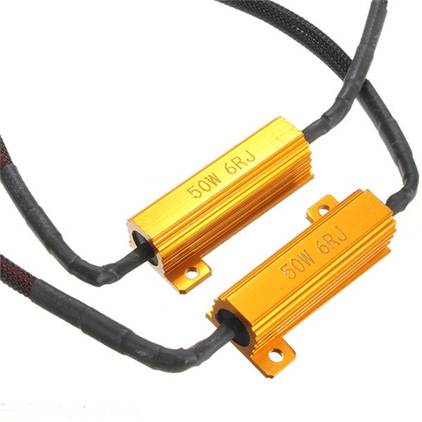 H7 LED Load Resistors 50W 6 ohm Stop Car Light Flicker Cancel Error Message