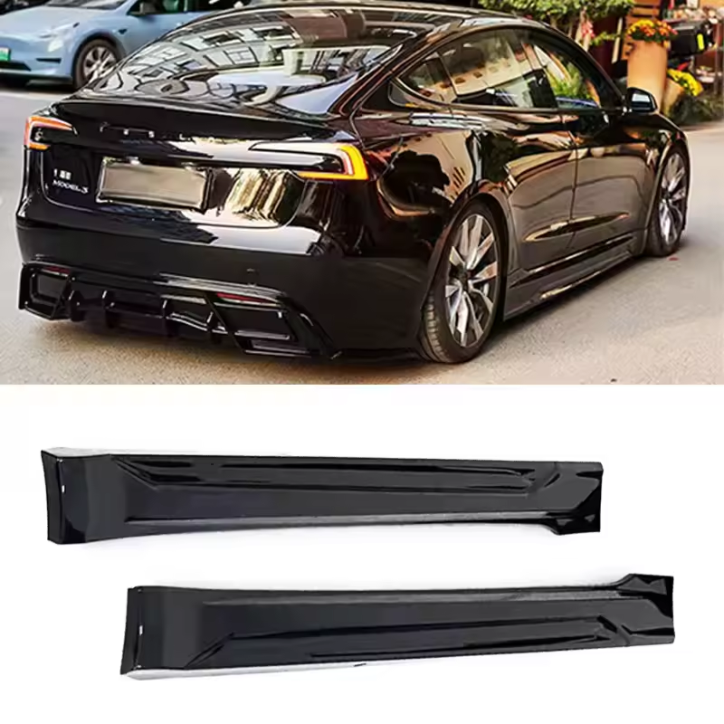 Car modified Body Kit Auto primer Front rear Bumper Lip aprons diffuser car accessories bumpers for tesla model3 Pearl White