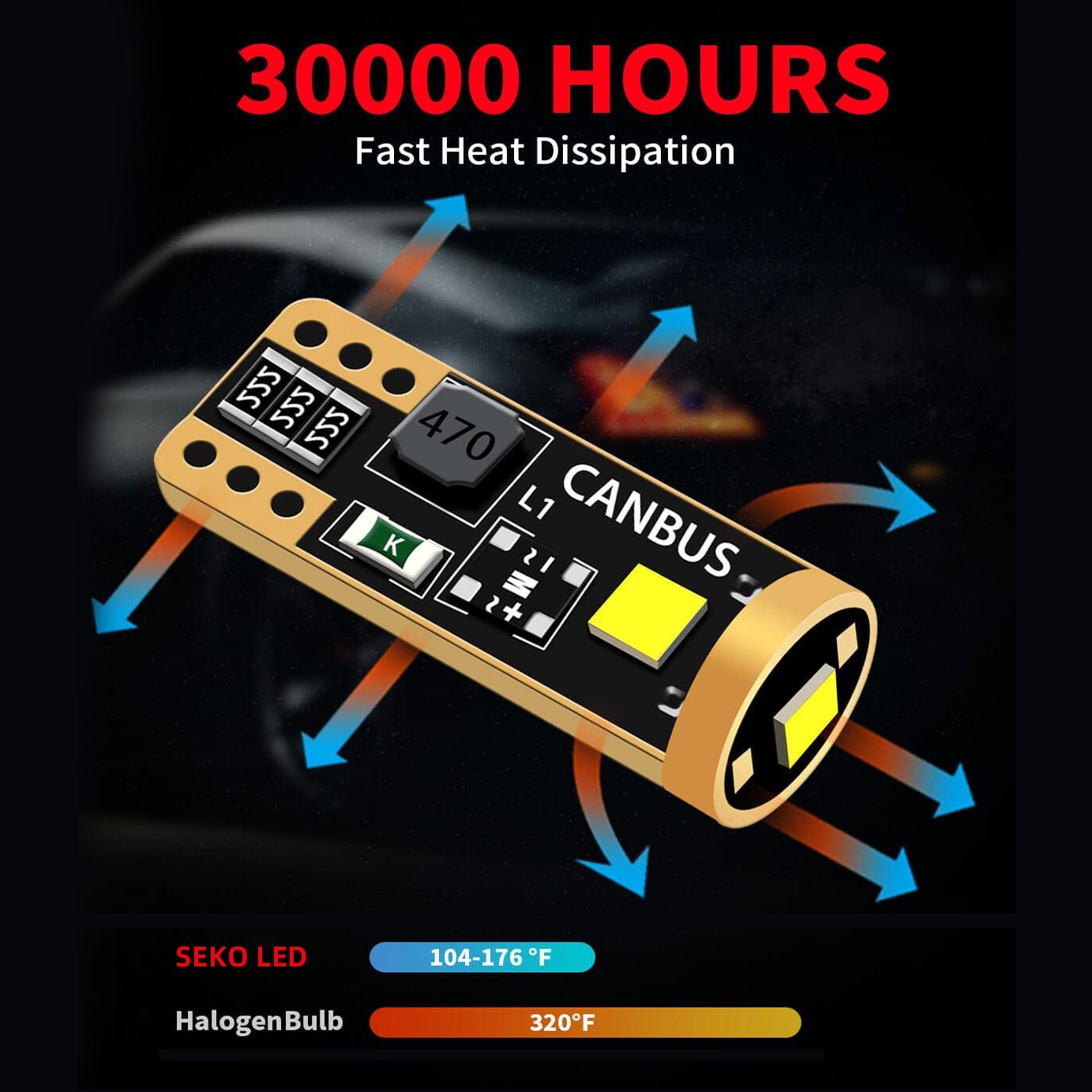 brightest T10 194 W5w interior car lights others car light accessories atmosphere 12V 6W led lights luces para coche